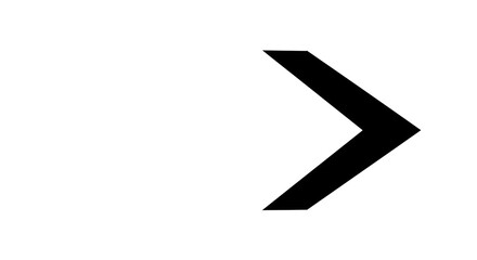 black arrow on white background