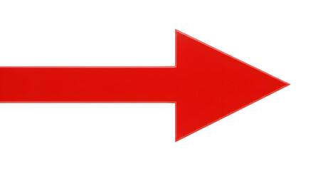 red arrow on white background