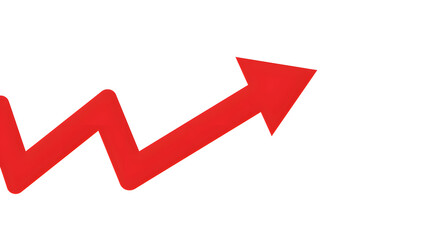 red arrow on white background