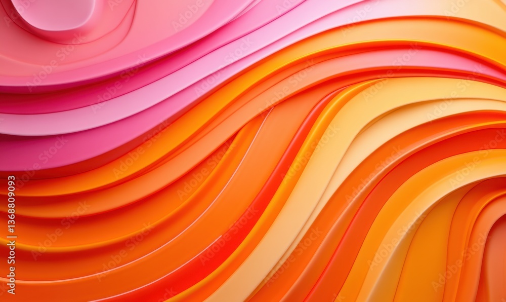 Poster colorful abstract 3d wavy background for modern design projects