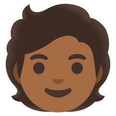 Fototapeta premium Smiling Face with Wavy Hair 