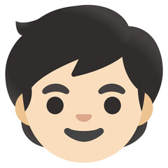Smiling Face with Hair
