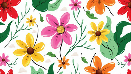 Floral pattern background. Floral pattern design. Minimalist Floral Fabric Pattern.