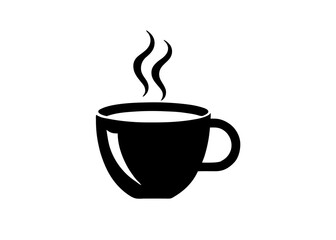 Obraz premium A hot cup of brown coffee or tea, a vector icon of a breakfast beverage, coffee, tea, cup, beverage, breakfast, drink, hot, brown, vector, icon.