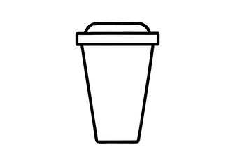 A hot cup of brown coffee or tea, a vector icon of a breakfast beverage, coffee, tea, cup, beverage, breakfast, drink, hot, brown, vector, icon.
