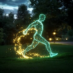 Running Man, Night Park, Glow