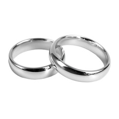 two silver rings symbolizing love, commitment, and unity, a visual testament to the promise of a shared life together