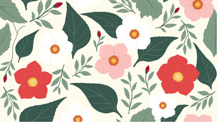 Floral pattern background. Floral pattern design. Minimalist Floral Fabric Pattern.
