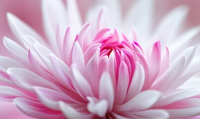 Obraz premium Pink chrysanthemum blossom close-up, soft background, floral design