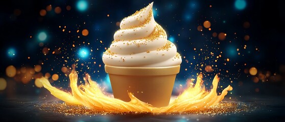 Flaming Ice Cream Cone.
