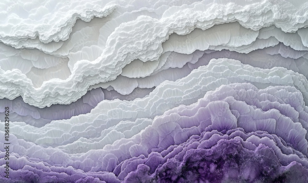 Poster purple and white abstract topographic layers background design element