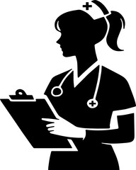A Nursing Silhouette PNG
