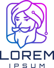 Modern Simple Digital Guru Logo Template