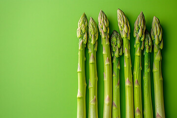 Fresh asparagus isolated on a solid background