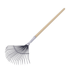 Fan rake tool. Vector illustration isolated