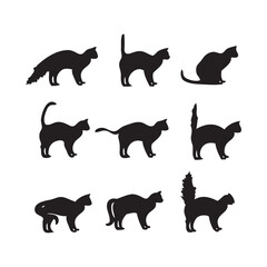 Cat Tail Silhouette Clip Art, Printable, and Vector