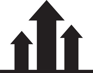 Business Growth and Decline Graph Icon – Data Analytics & Finance Charts