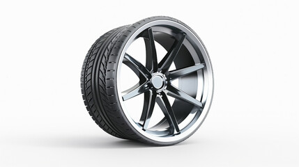 Aerodynamic Alloy Wheel for Vehicles on white background.PNG