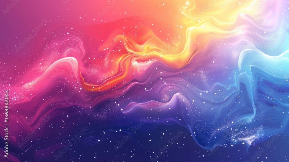 Poster a vibrant and creative abstract background featuring colorful swirls and fluid patterns. perfect for