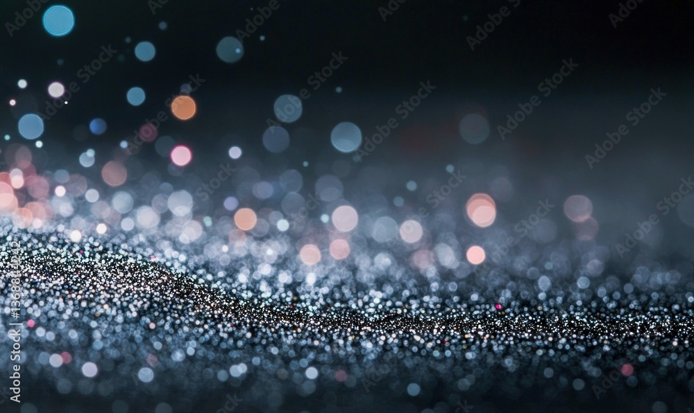 Poster an array of glittering bokeh lights creates a beautiful abstract background with a soft and dreamy f