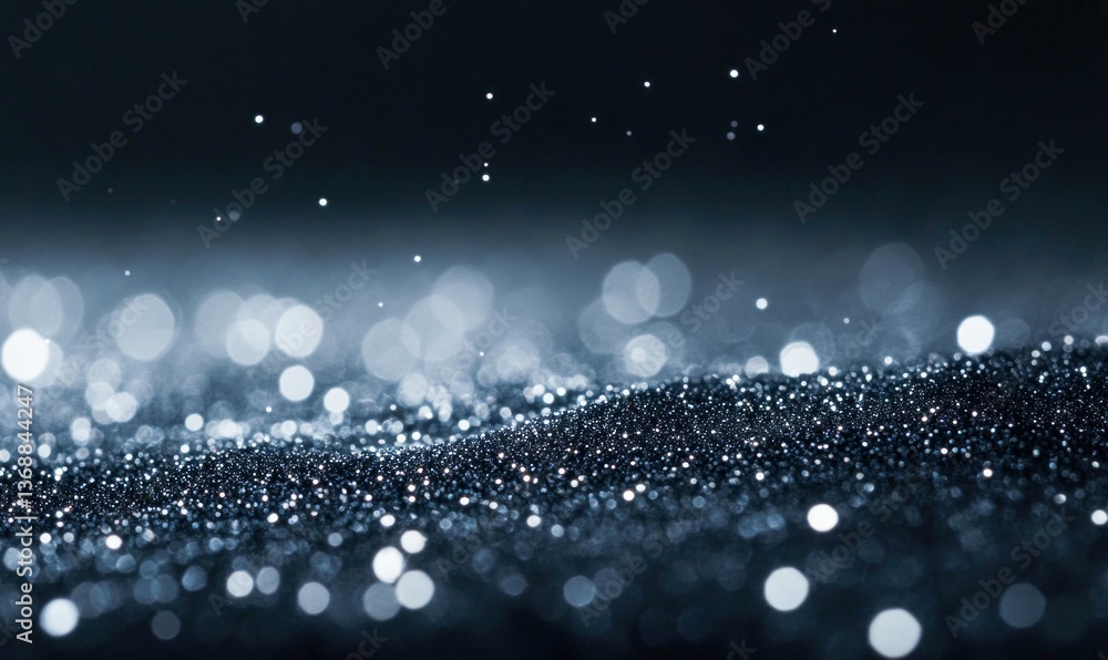 Poster a captivating display of shimmering glitter and soft bokeh lights creates an enchanting background.