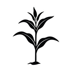 Green nature vector art shows a plant and tree silhouette with roots, leaves, and a potted sprout, embodying eco growth and spring life