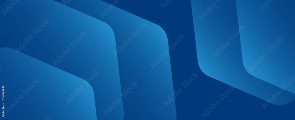 Wall mural abstract blue color background. dynamic shapes composition. vector