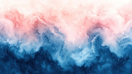 Fototapeta premium A mesmerizing swirl of colors dominates the scene, blending shades of blue, pink, and lavender into a dramatic, ethereal cloudscape.