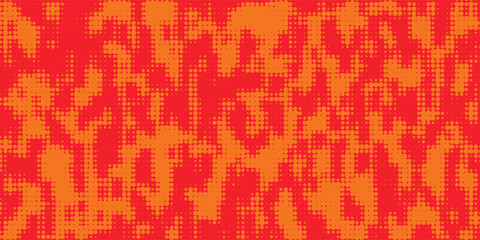 Dots halftone orange color pattern gradient texture with technology digital background eps 10
