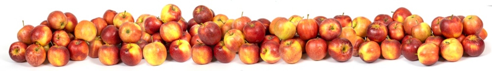 Freshly picked apples create a vibrant display, showcasing autumn’s abundance with rich colors and crisp textures in a sunlit orchard setting