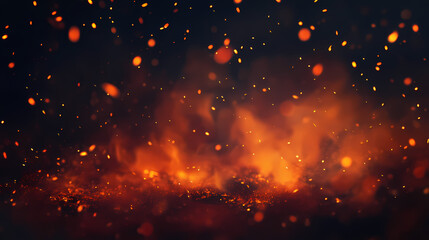 Fototapeta premium Softly glowing embers on a dark velvet backdrop, subtle warmth, , soft light. Subtle Embers. Illustration