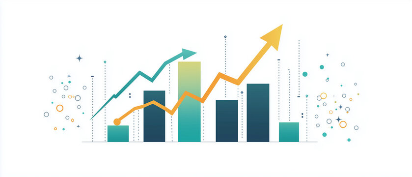 Diagramme de croissance commerciale moderne et &eacute;pur&eacute;