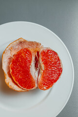 Grapefruit on a plate