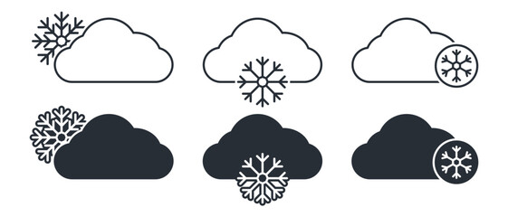 Ice cloud icon. Illustration vector