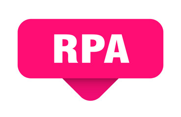 rpa sticker. rpa sign on transparent background