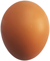 brown egg isolated on white