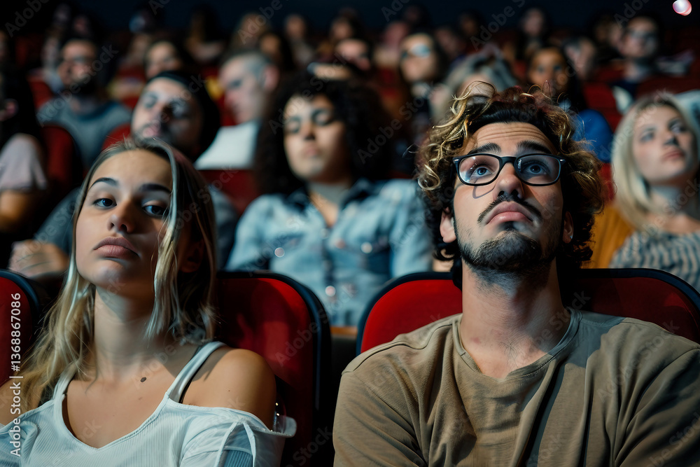 Poster ai generative image of engaged audience laughing and enjoying a live performance