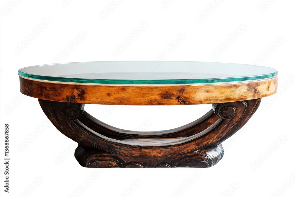 Poster an isolated coffee table on a transparent background