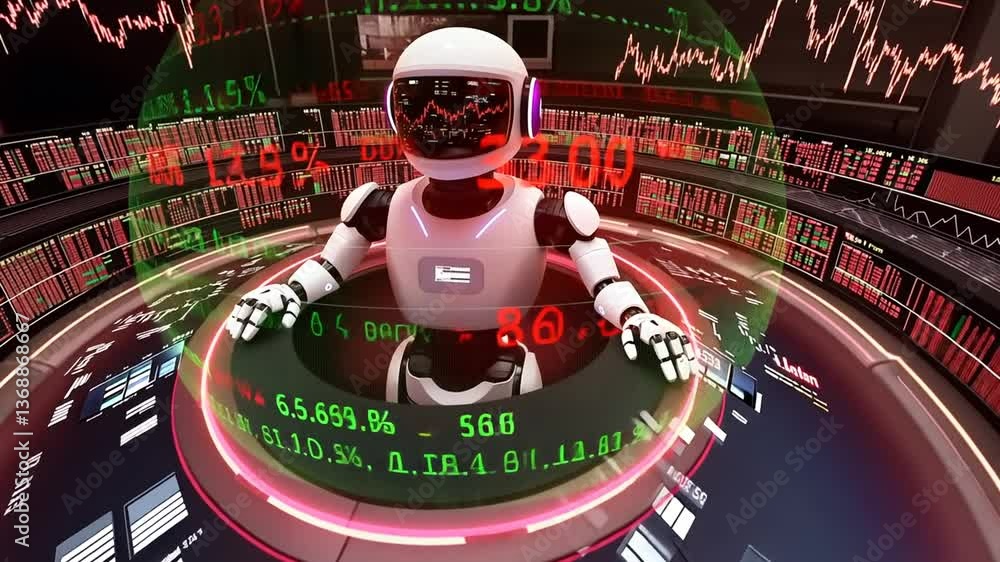 Poster robotic financial advisor operating in a modern trading environment generative ai