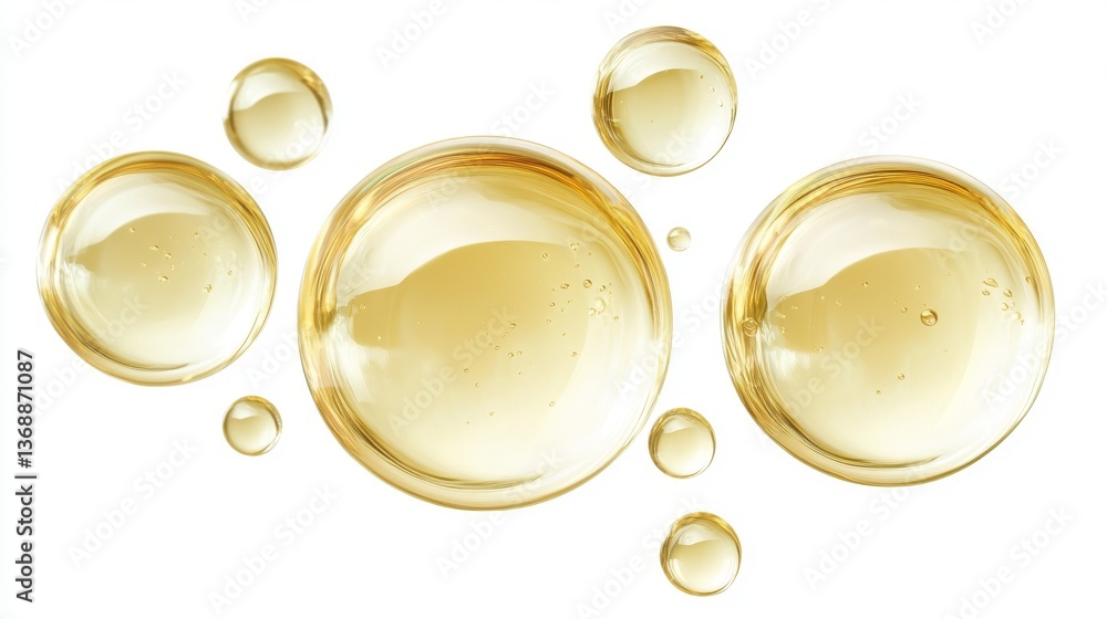 Aufkleber a modern creation of sparkling champagne bubbles, captured as frozen bubbles in an abstract, futuris