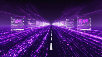 Digital road through a data tunnel