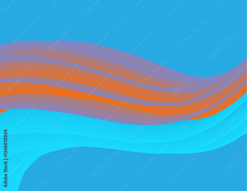 Aufkleber abstract multicolor dynamic curly wave background