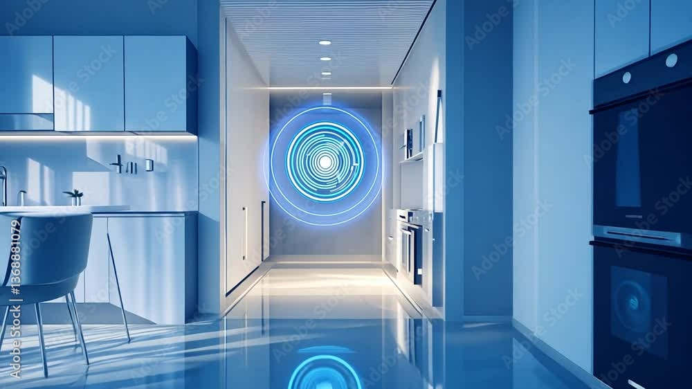 Poster digital smart home concept featuring advanced technology integration generative ai