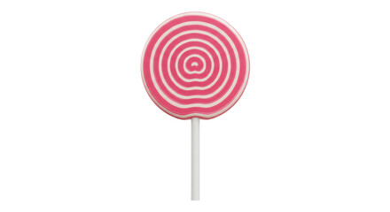 Isolated Swirl Lollipop Candy on a White Stick