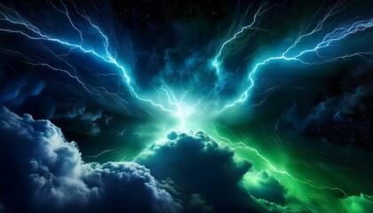 lightning in the sky