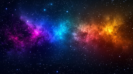 Fototapeta premium Deep space nebula with glowing gaseous clouds
