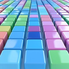 Obraz premium Colorful Cubes Abstract Pattern. (1)
