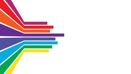 Abstract Vector Background Design with Colorful Stripes Perspective