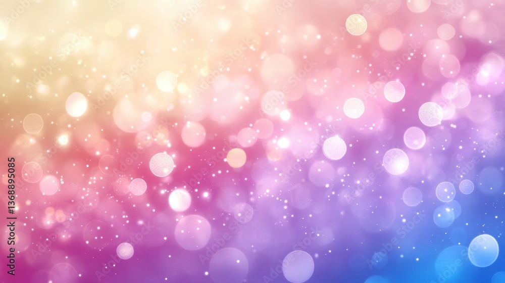 Aufkleber abstract pastel bokeh background with colorful lights and sparkles.