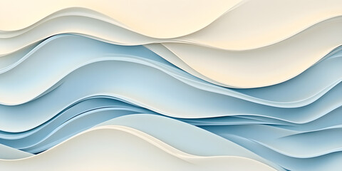 Futuristic Abstract 3D Waves &ndash; AI Digital Art.